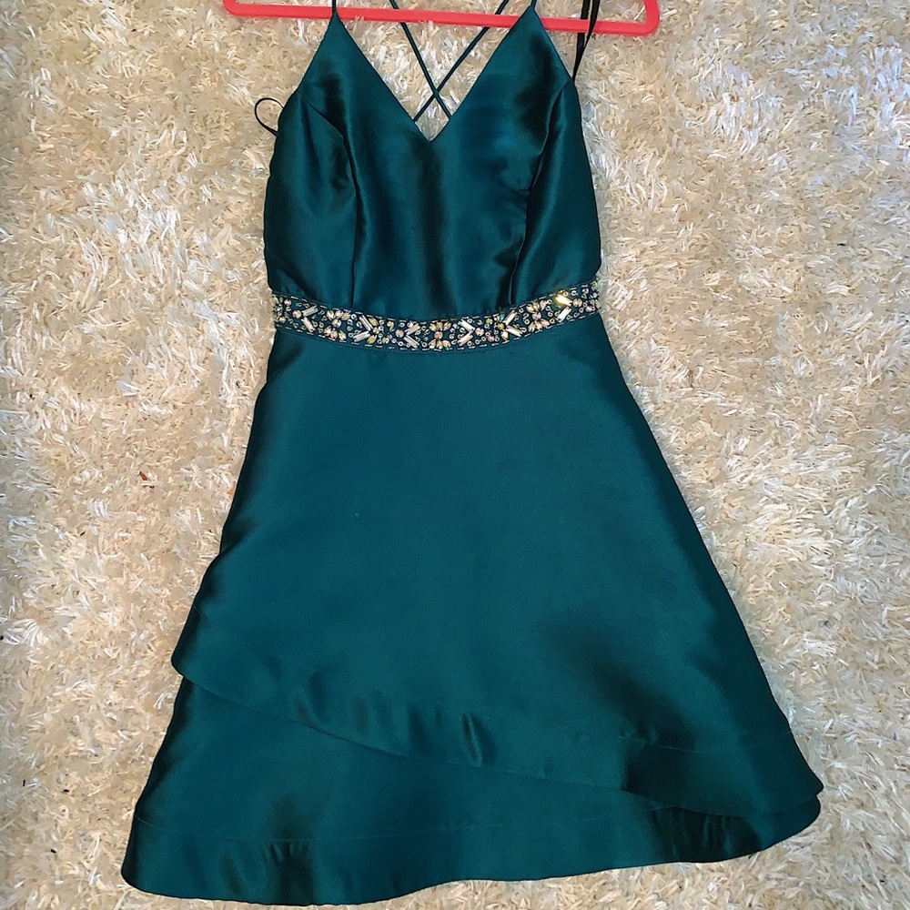 green homecoming dress